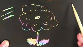 Rainbow Scratch Paper ASMR (lo-fi, drawing)