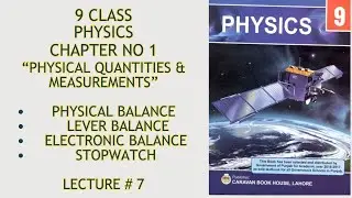 9 class Physics//Chapter 1// Physical Balance//Lever Balance//Electronic Balance//Stopwatch//