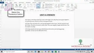 MS Word 2013 - Thesaurus in MS Word 2013 in Windows 10