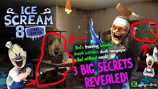 3 Big secrets finally uncovered!😱 ( ICE SCREAM 8: FINAL🍧 CHAPTER ) | Rods face reveal | Keplerians