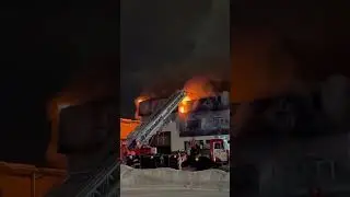 Пожар на автомойке "Шик" рядом с Зеленоградом 27 декабря 2023