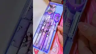Cute Pencil Case With Matching Kuromi Stationery 🔮💜 