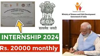 Stipend of Rs. 20,000/- per month | Government of India Internship with Certificate | College 2024