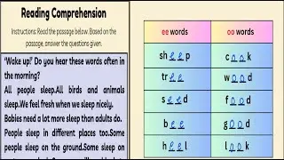 Reading comprehension #grade1 #worksheet  #englishworksheetforkids  #comprehensionworksheet