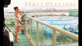 Violinist Marta Z plays Hallelujah for Her Neighbors - Sunset Balcony Concert during isolation