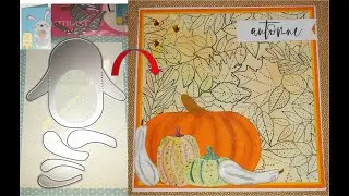 Carte automnale avec les dies de chez Action #Action #Autumn