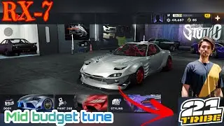 CarX street | mid budget super Drift tune for RX-7 DX7 for 21 tribe club!!!