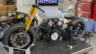 Yamaha Virago XV750 Cafe Racer Custom Timelapse Build Ep.2