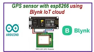 GPS sensor with esp8266 using blynk IoT cloud : Neo 6m GPS module interface.