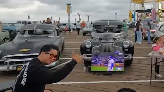 Classic Cars Meet  Up at Santa Monica Pier's Locals' Night