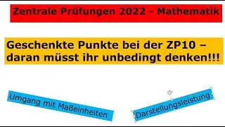 ZP 10 Mathe | GESCHENKTE PUNKTE BEI DER ZP10 - das dürft ihr nicht vergessen! | Realschulabschluss
