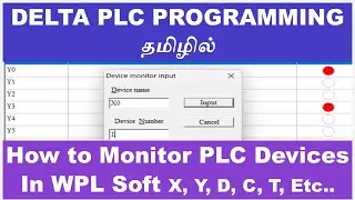 23 Delta PLC Programming in Tamil | How to Monitor PLC Devices In Delta WPLSoft
