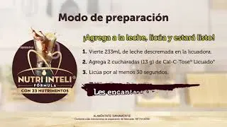 Polvo para prepara bebida Cal C Tose licuado sabor chocolate, avena y plátano 240 g