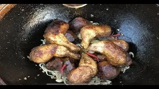 Казан кебаб с курицей в казане на костре, рецепт от Рината