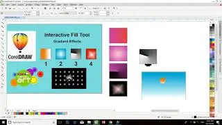 Interactive fill tool with Gradient Effects in Corel Draw