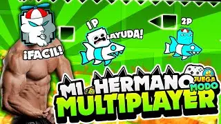 ¡¡¡MI HERMANO MENOR JUEGA EL MODO MULTIPLAYER DE GEOMETRY DASH!!!