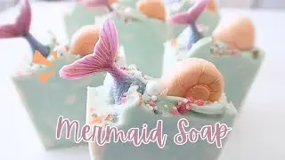 Mermaid Soap • Cold Process Soap Demo • Recipe Included #soapmaking #soapcutting #naturesgarden
