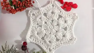 Снежинка к новому году крючком