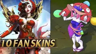 10 AWESOME NEW FANMADE SKINS - League of Legends