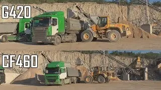 Life in quarry - Volvo L120G, Scania G420, DAF CF 85.460