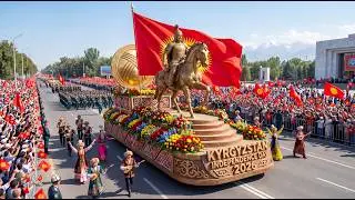 🔴 LIVE: 🇰🇬 Kyrgyzstan Independence Day 2026 | 🎉 Grand National Parade, Giant Floats & Military March