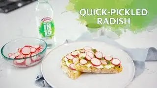 Quick-Pickled Radishes with Ricotta and Basil Pesto Open Sandwich Recipe - Sarson's