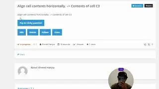 Align cell contents horizontally. -- Contents of cell C3