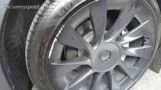 特斯拉20寸黑色轮毂快速修复