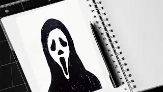How to Draw Ghost Face Character | Art Video | Easy Drawing Ideas