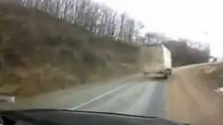 HEAD-ON Crash while passing a Semi