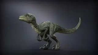 Photorealistic Velociraptor 3D Model – Rigged & Render-Ready | Maya + Redshift, Arnold, V-Ray