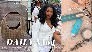 DAILY VLOG || summer accessories haul, all white rooftop party, my skincare routine for that 'glow'