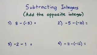 Subtracting Integers in Very Easy Way - Integer Operation