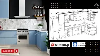 Creating a Modular Kitchen in Sketchup: Part 1 - From Modeling to Rendering with Vray | 