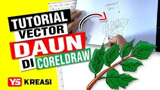 #037 Tutorial desain vector daun di coreldraw
