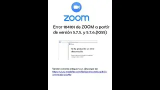 CORREGIR Error de ZOOM 104101, Efectivo ¡¡