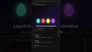 🌊 Liquid Drop Bouncing Animation | CSS + JS Particle Effects | HTML CSS JavaScript | 
