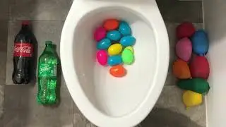 Will it Flush? - Coca Cola, Sprite, Mirinda Balloons and Surprise Eggs