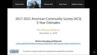 2017-2021 American Community Survey (ACS) Five-Year Estimates Pre-Release Webinar
