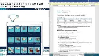(CCNP ENCOR v8)  26.2.4 Packet Tracer - Configure Secure Passwords and SSH