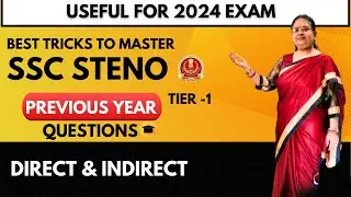 Best Direct Indirect Tricks Useful For Exam  | Top 25 Previous Year Questions For SSC STENO