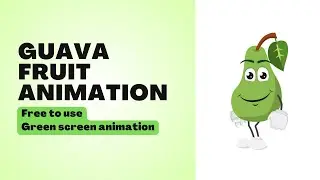 Guava fruit animation - free to use - green screen - Idle, Walk, Run and Kick Animations