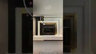 Painting Fireplace Black using ALL-IN-ONE color Iron Gate