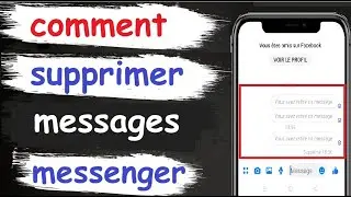 comment supprimer les messages sur messenger & comment supprimer conversation messenger