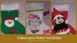 Botas navideñas DIY 3 ideas