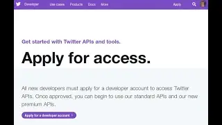 Step 1: Setting up a 👩‍💻 Twitter API developer account
