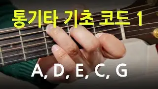 [Beginner guitar lesson] How to play a guitar chord (A, D, E, C, G)