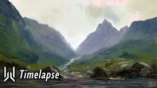 Overcast Mountains // REBELLE 6, CLIP STUDIO PAINT PRO 2