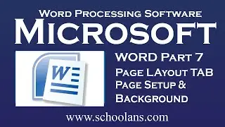 Page Layout Tab, Page Setup and Page Background Group in MS Word Part 7 || Microsoft word Processing