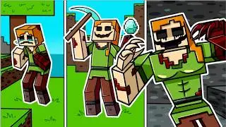 I Survived 1000 DAYS as ALEX in HARDCORE Minecraft! - Scary Adventures Compilation
